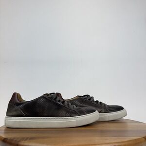 Mens Magnanni Fede Brown Leather Perforated Comfort Casual Sneakers Shoes Size 8